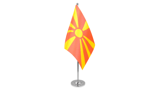 Macedonia New Satin Table Flag